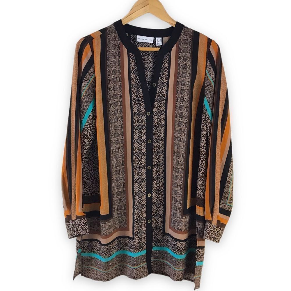 Susan Graver button down top size 8